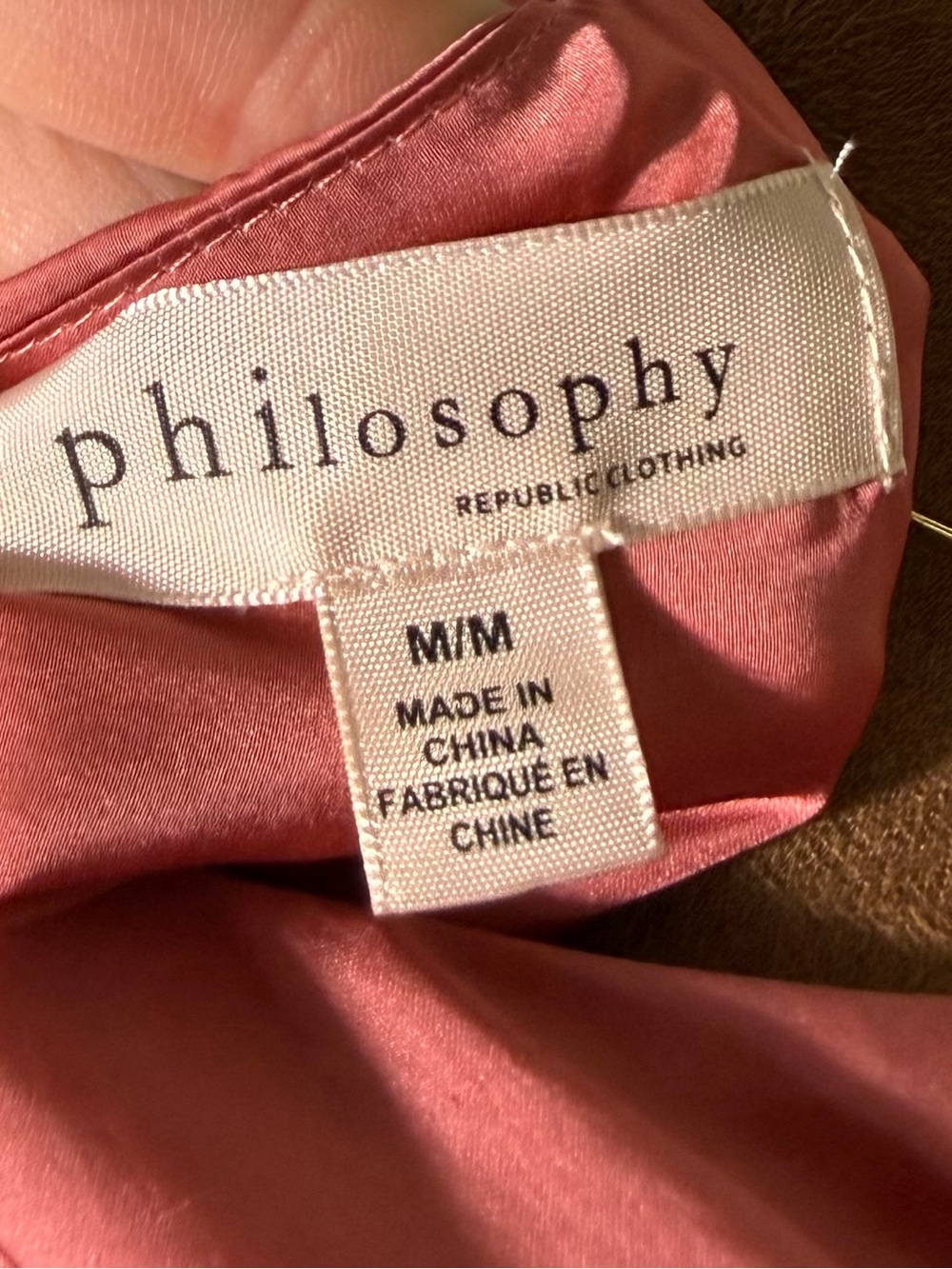 NWT Philosophy Dusty Rose Ruffle Cold Shoulder Blouse Romantic Top M - Picture 7 of 11